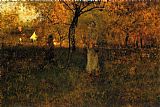 George Inness Wall Art - In the Orchard, Milton